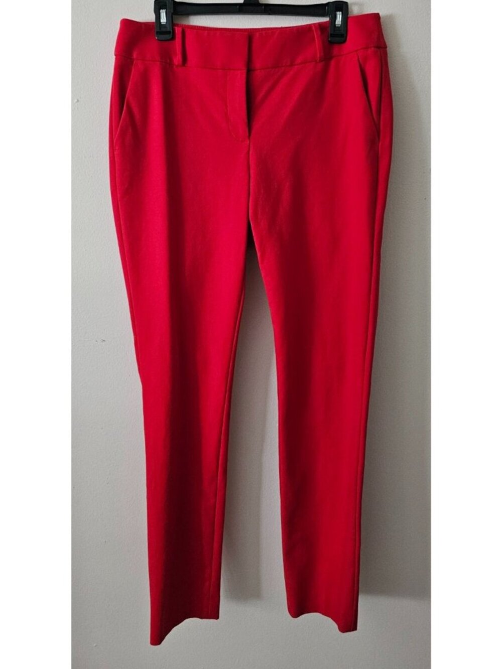 Ann Taylor Loft Womens Julie Skinny Red Ankle Pants Sz 10T Eclectic Preppy Artsy